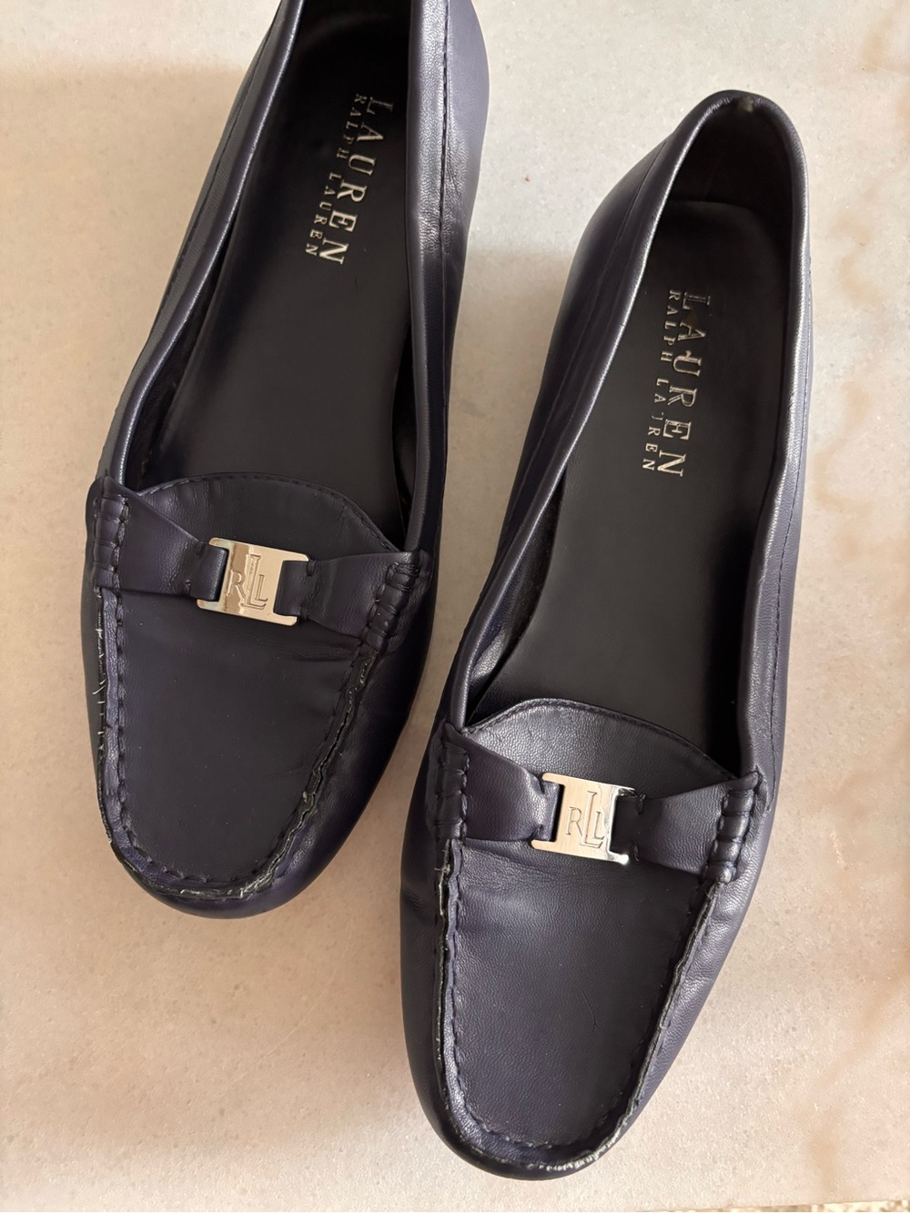 Lauren Ralph Lauren Careigh Navy Loafers – Size 9B